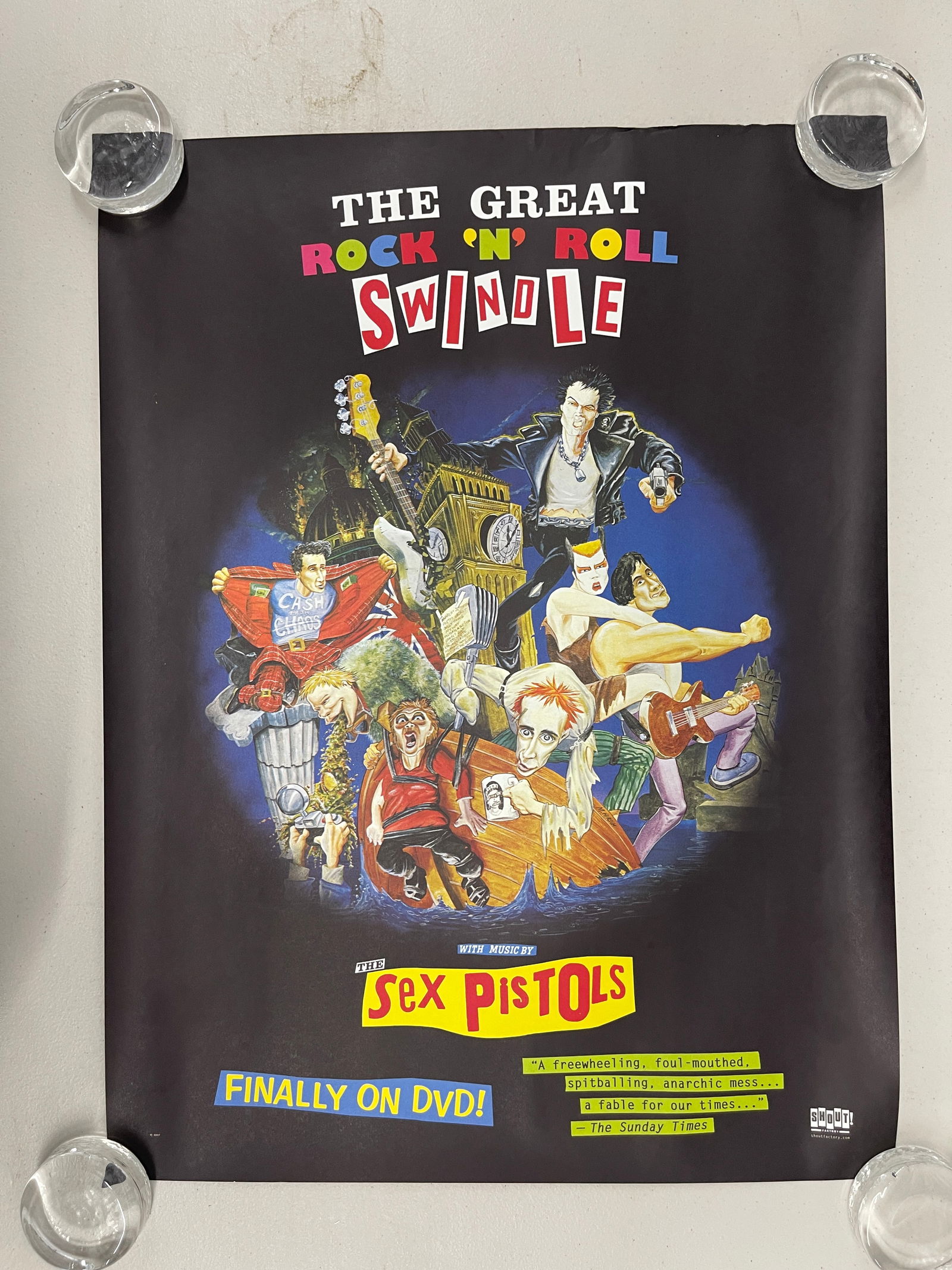 SEX PISTOLS POSTER: SEX PISTOLS POSTER. THE GREAT ROCK N ROLL SWINDLE.