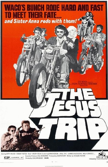 THE JESUS TRIP MOVIE POSTER and other lot: THE JESUS TRIP MOVIE POSTER Biker movie - Harley Davidson biker / hells angles biker movie. Machine Folded - 1971. plus: ROADIE MOVIE POSTER A young Texas good ol' boy has a knack with electronic equi