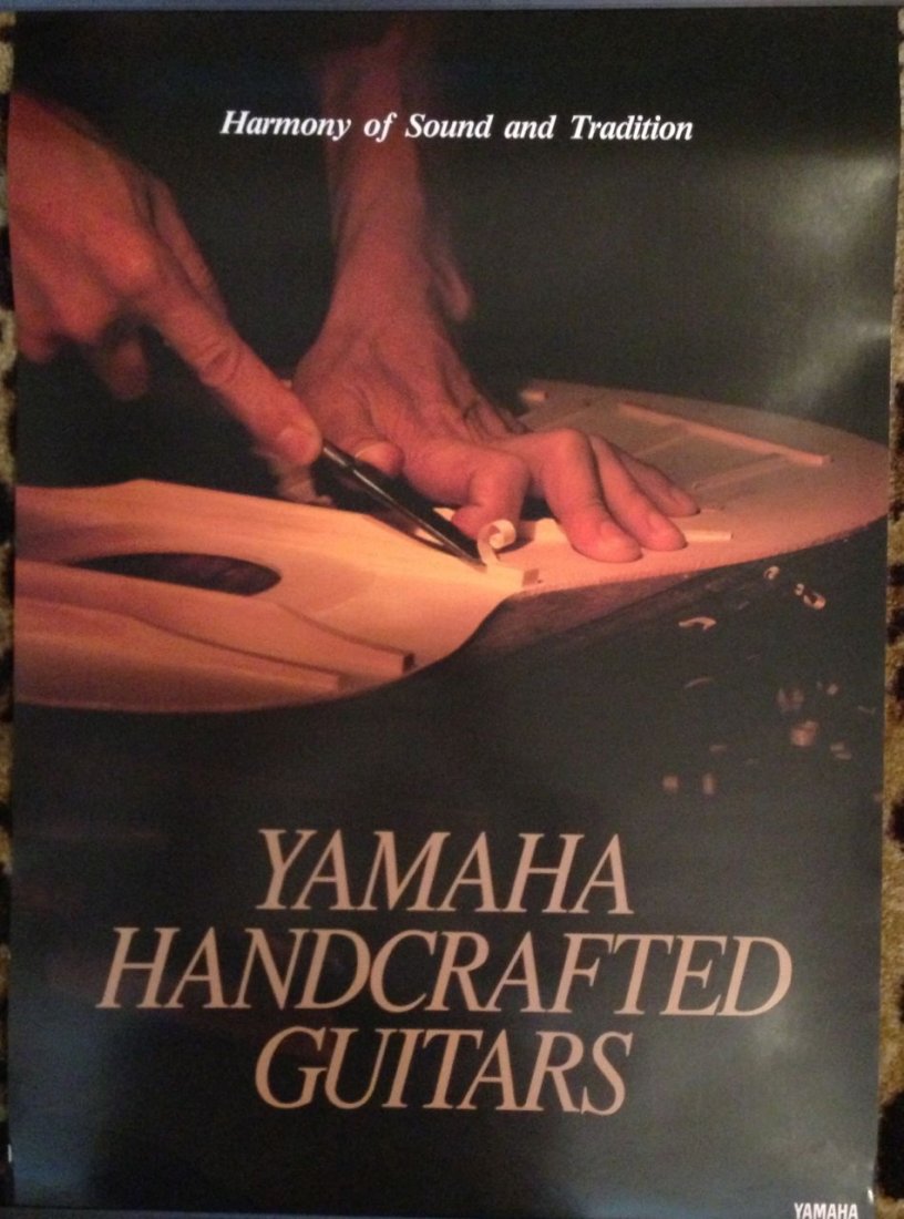 YAMAHA HANDCRAFTED GUITARS PROMO POSTER LOT x3: YAMAHA HANDCRAFTED GUITARS PROMO POSTERS x 3 1 - Hand Crafted 2 - freedom flight 3 - Liona Boyd approx. 24 x 36"