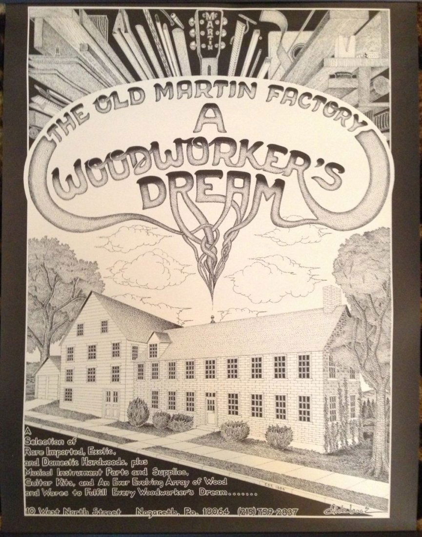 263 MARTIN GUITAR COMPANY POSTER RARE