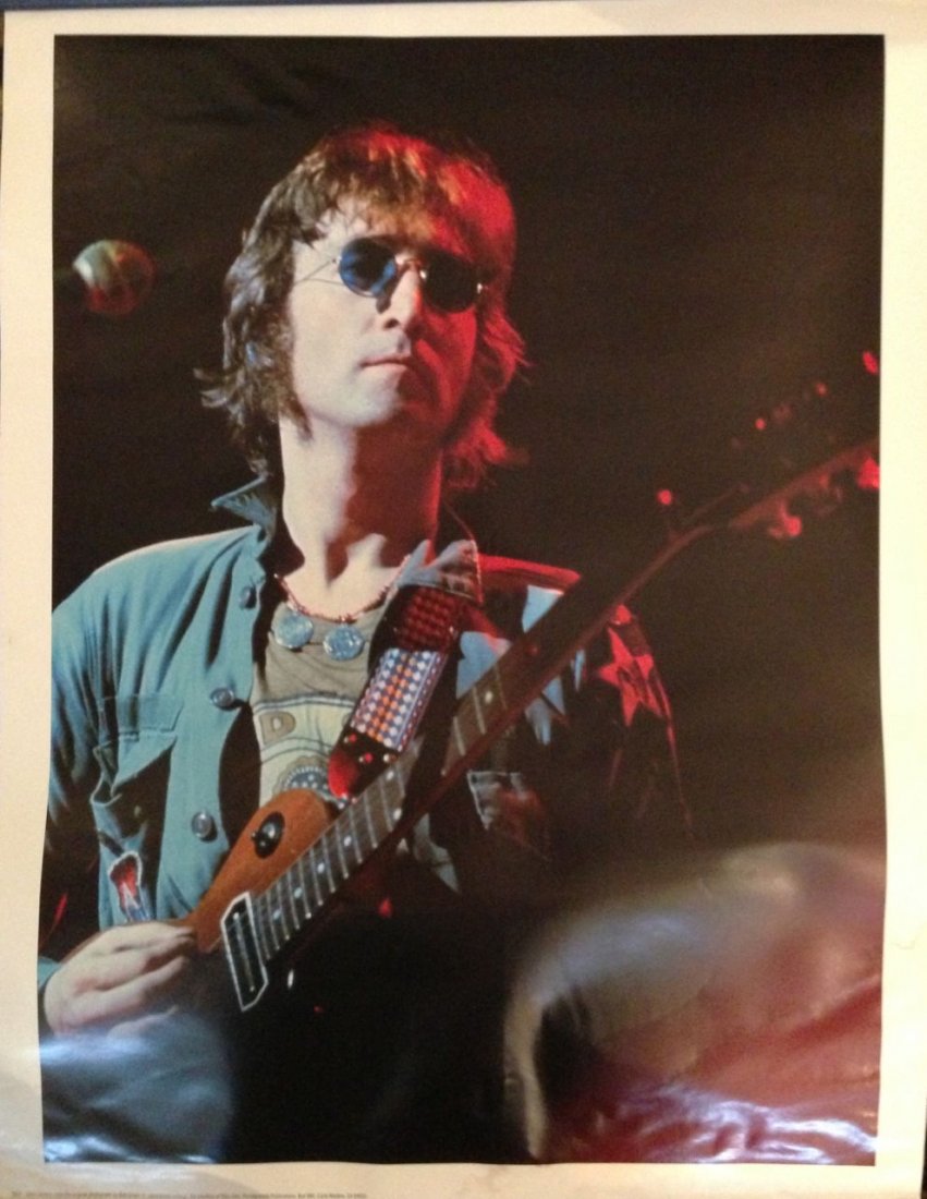 Vintage John Lennon Poster: Vintage John Lennon Poster. Some slight water damage.