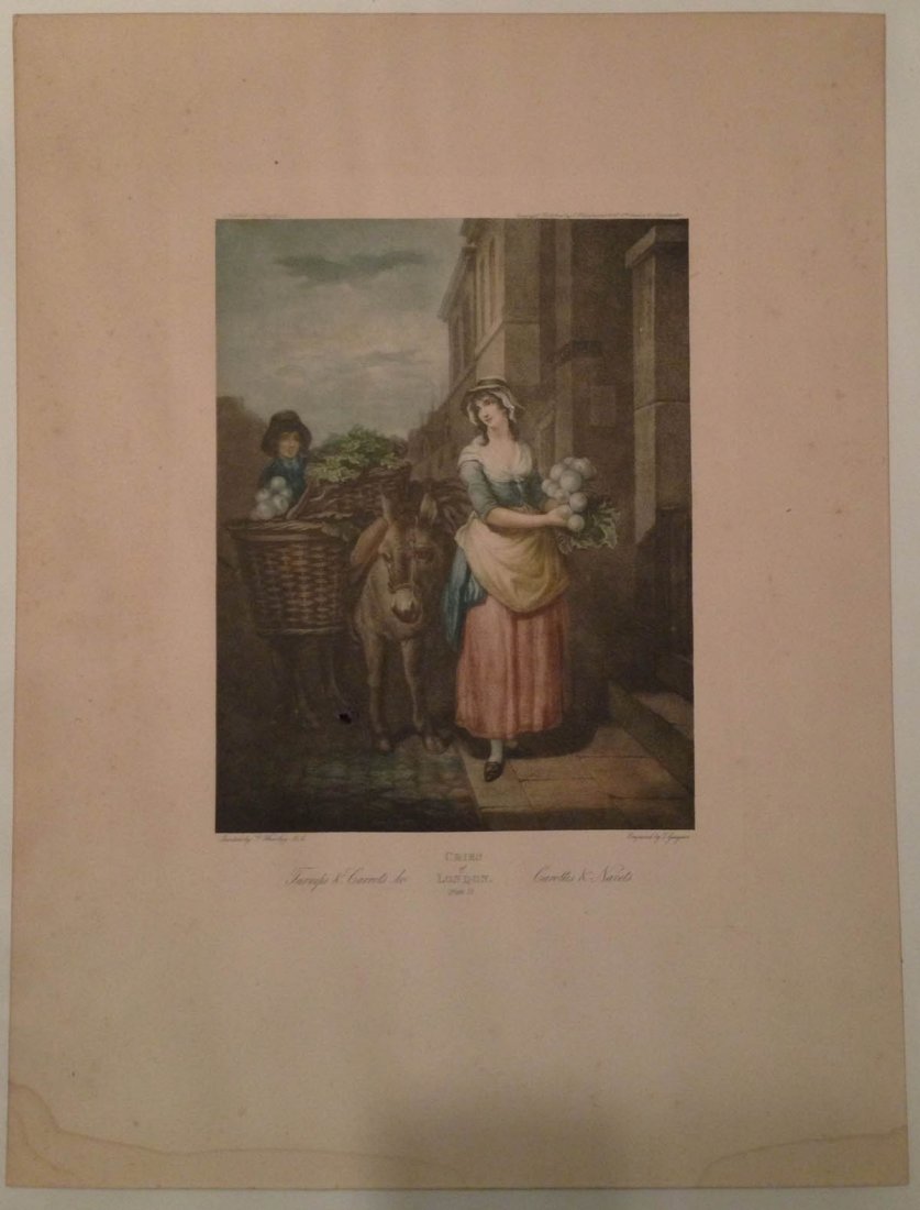 CRIES OF LONDON - Plate 13: CRIES OF LONDON - Plate 13 by Francis Wheatley. Image size: 14 x 11 inches. A wonderful image of a vegtable seller from Wheatley's famous "Cries of London" series. The "Cries of London" was a recurrin