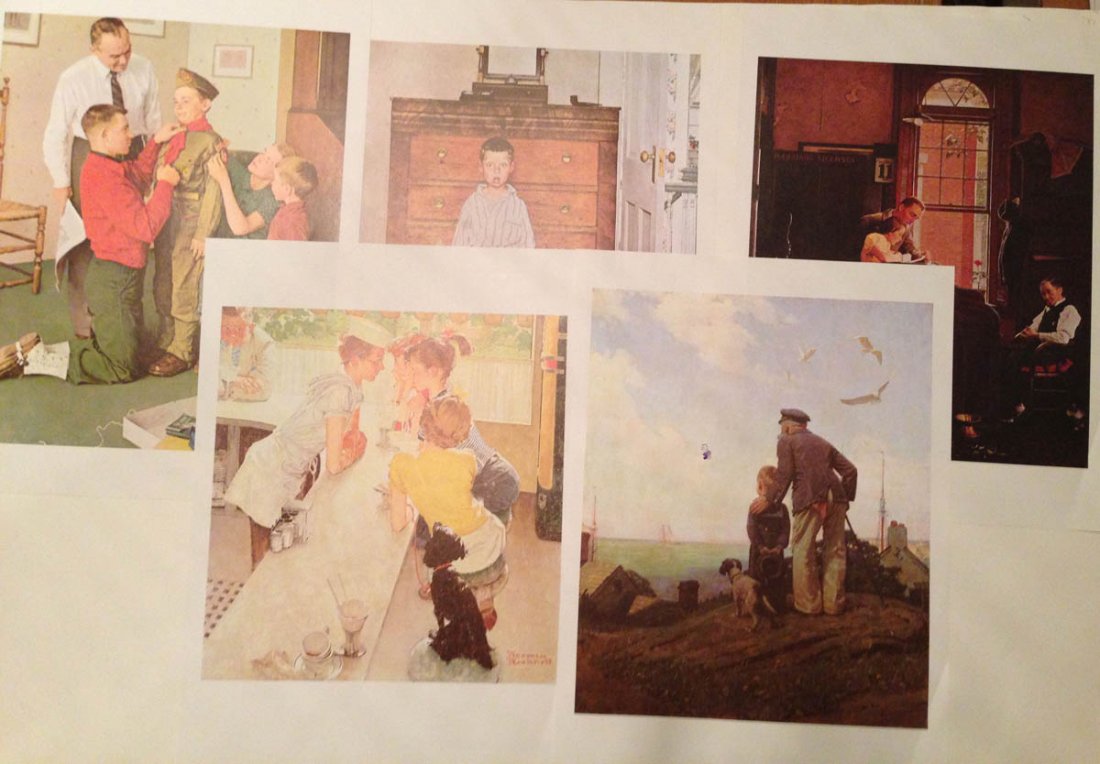 24 Norman Rockwell Prints - Complete Set: Norman Rockwell Prints - Complete Set of 24 various prints. Approx 10" x 12"