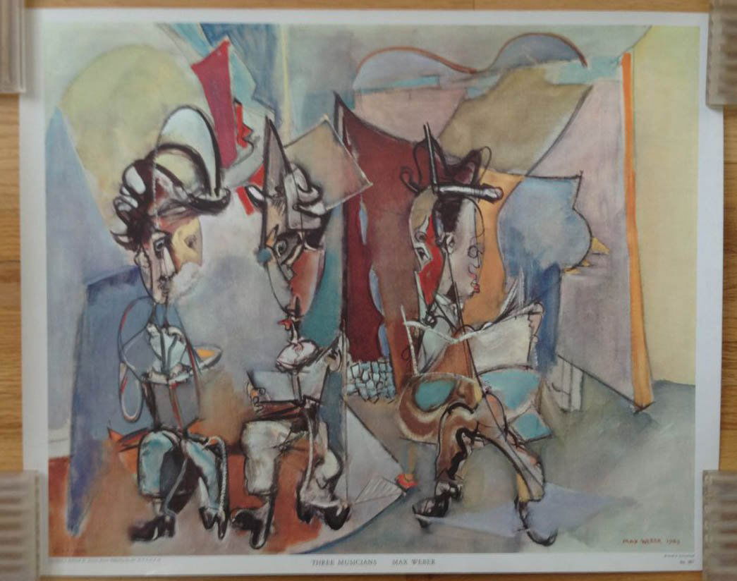 Three Musicians Print - Max Weber: Three Musicians Print - Max Weber. By APP - Artistic Picture Publishing. Print is from a 1945 original by Max Weber.Printed in Switzerland on heavy stock. Marked No. 367.
