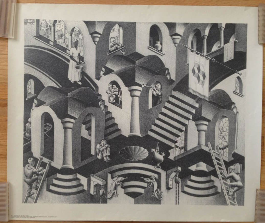 M.C. Escher - Hol en Bol (Convex and Concave): M.C. Escher - Hol en Bol (Convex and Concave) 1970 Hattem-Holland