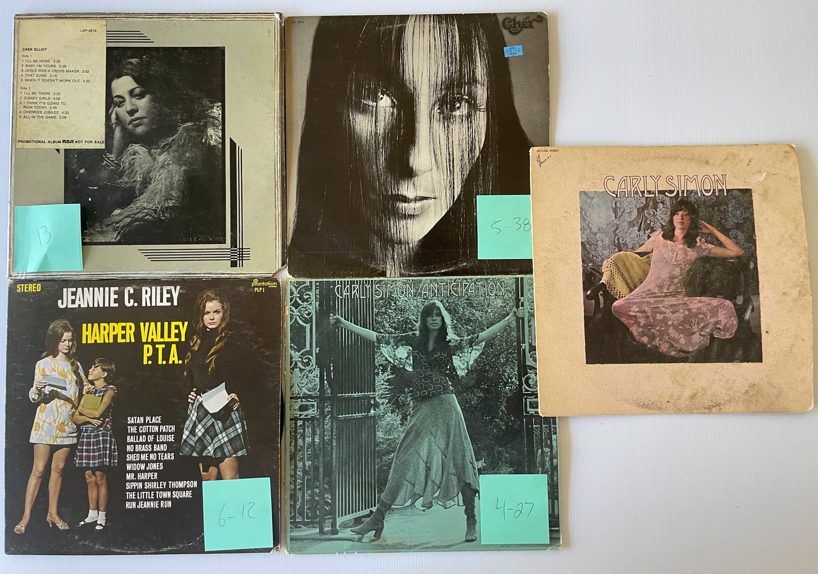 Cass Elliot Promo – CHER - AND MORE !: Cass Elliot – Cass Elliot RCA Victor – LSP 4619 Vinyl, LP, Album, Promo, Gatefold $13 PROMO ALBUM-NM COVER-VG Cher – Cher Kapp Records – KS 3649 $5-38 ALBUM-NM COVER-VG++ Jeannie C. Riley – 
