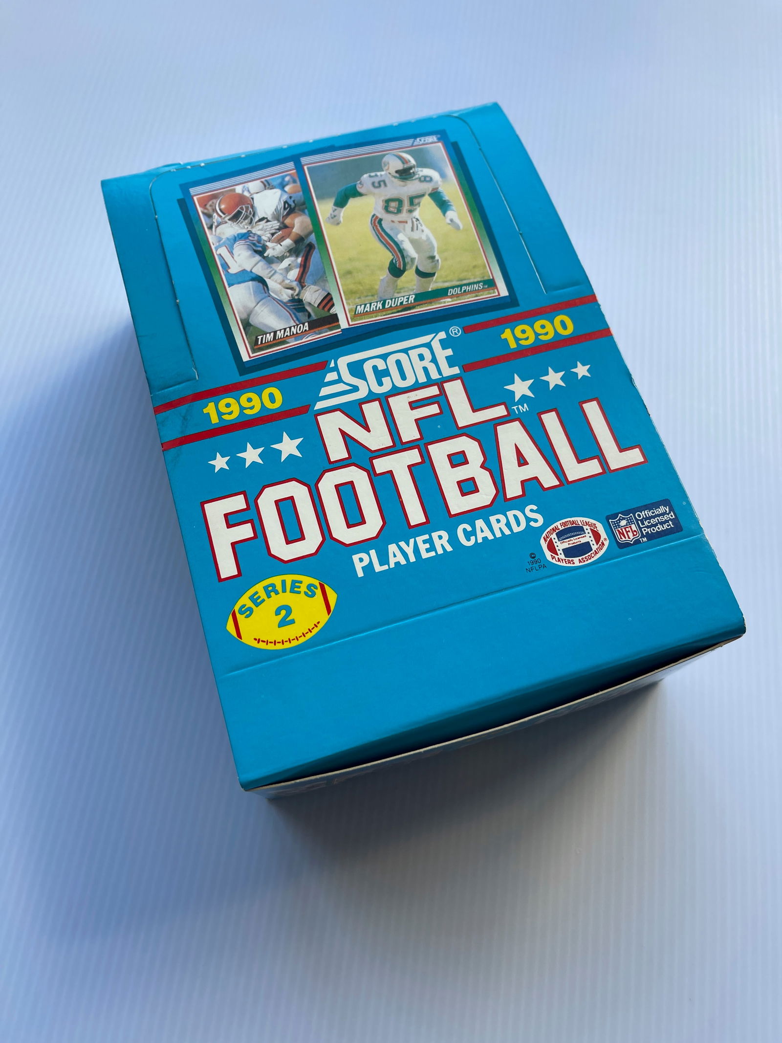 1990 SCORE NFL FOOTBALL CARD SET - UNOPENED PACKS and BOX (1 of 2)