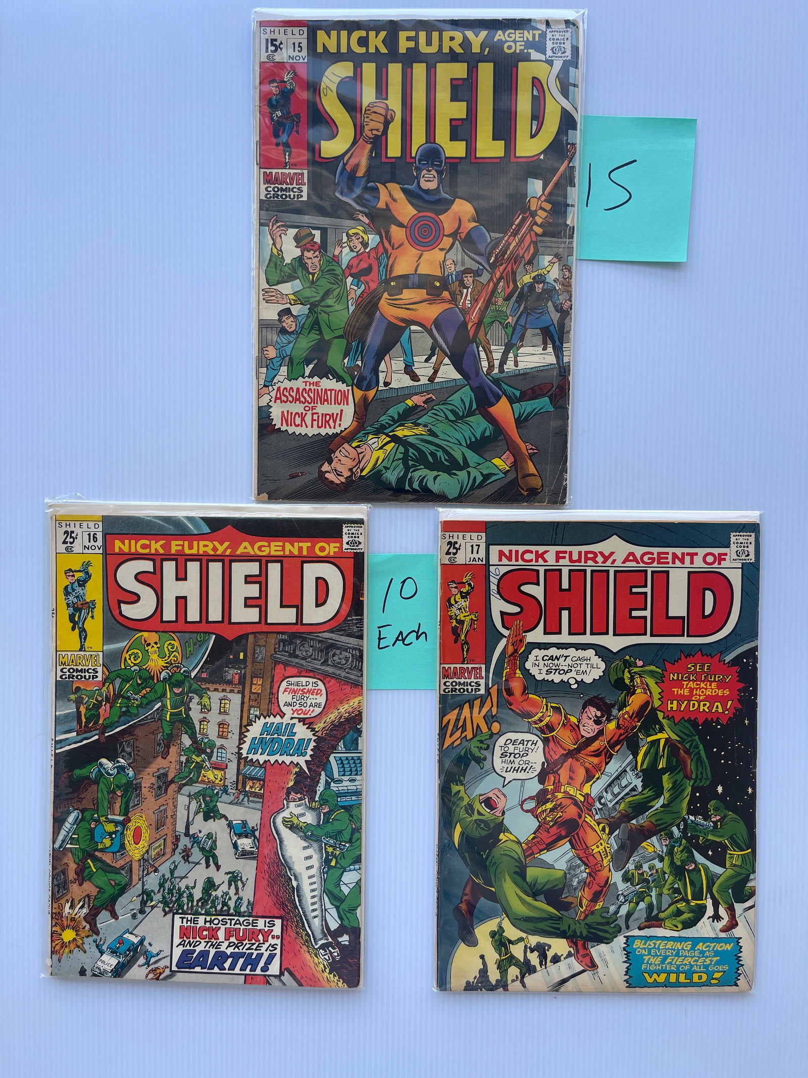 NICK FURY AGENT OF S.H.I.E.L.D SET OF 3: NICK FURY AGENT OF S.H.I.E.L.D SET OF 3. NICK FURY AGENT OF SHIELD. #15, 16, 17