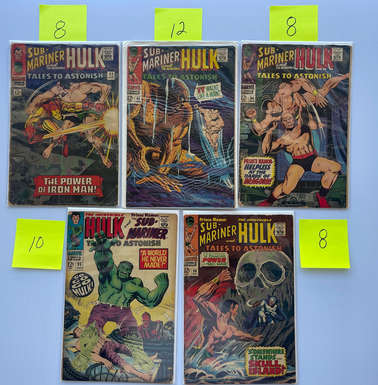 TALES TO ASTONISH - SUB-MARINER AND HULK SET OF 5 (1 of 1)