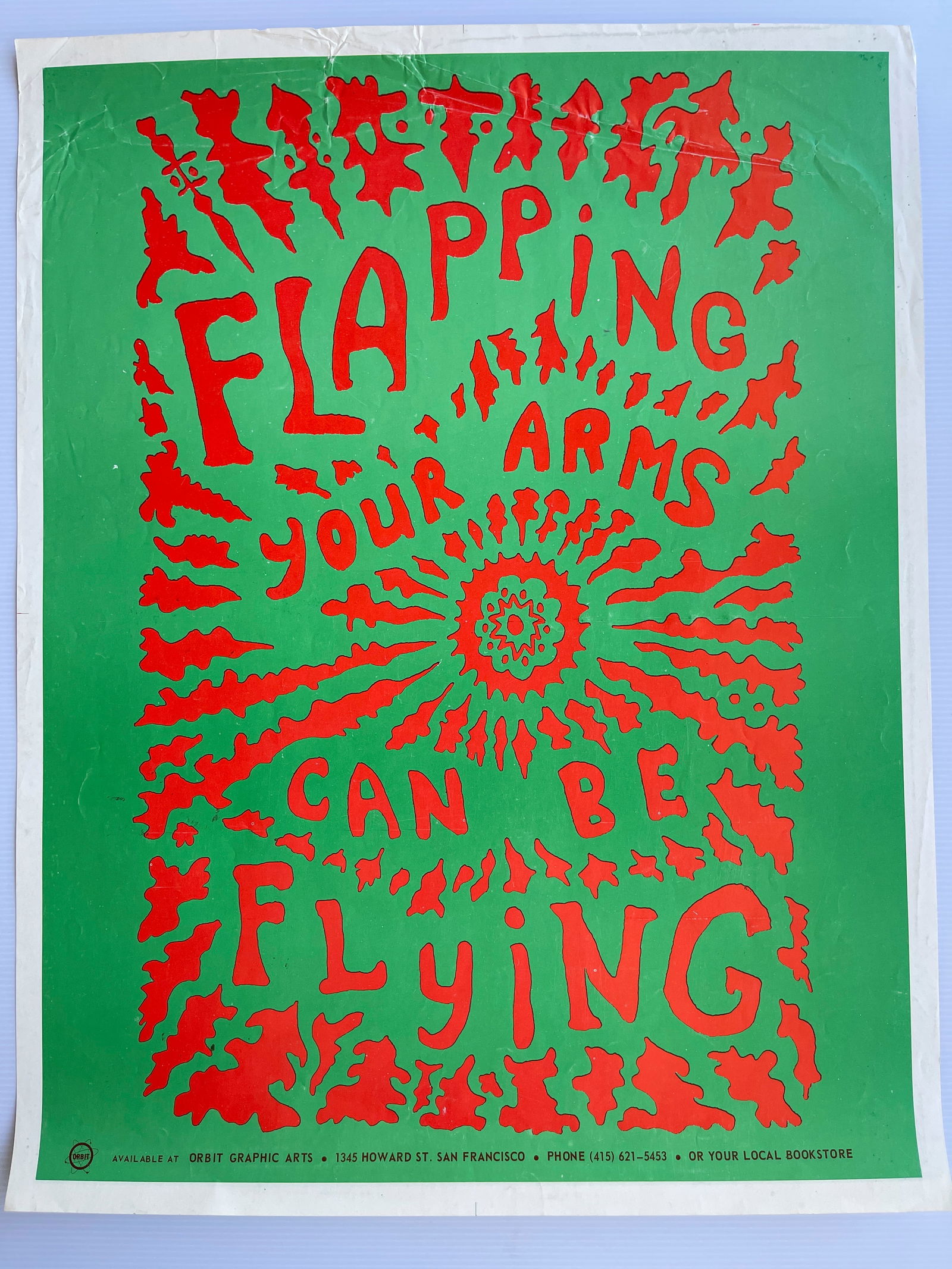 EAST TOTEM WEST - POSTER #15 - Flapping Your Arms - RARE ! (1 of 5)