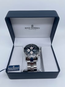 Revue Thommen Men's 17030.6137 'Air Speed' Black Dial Stainless Steel Chronograph Swiss Automatic