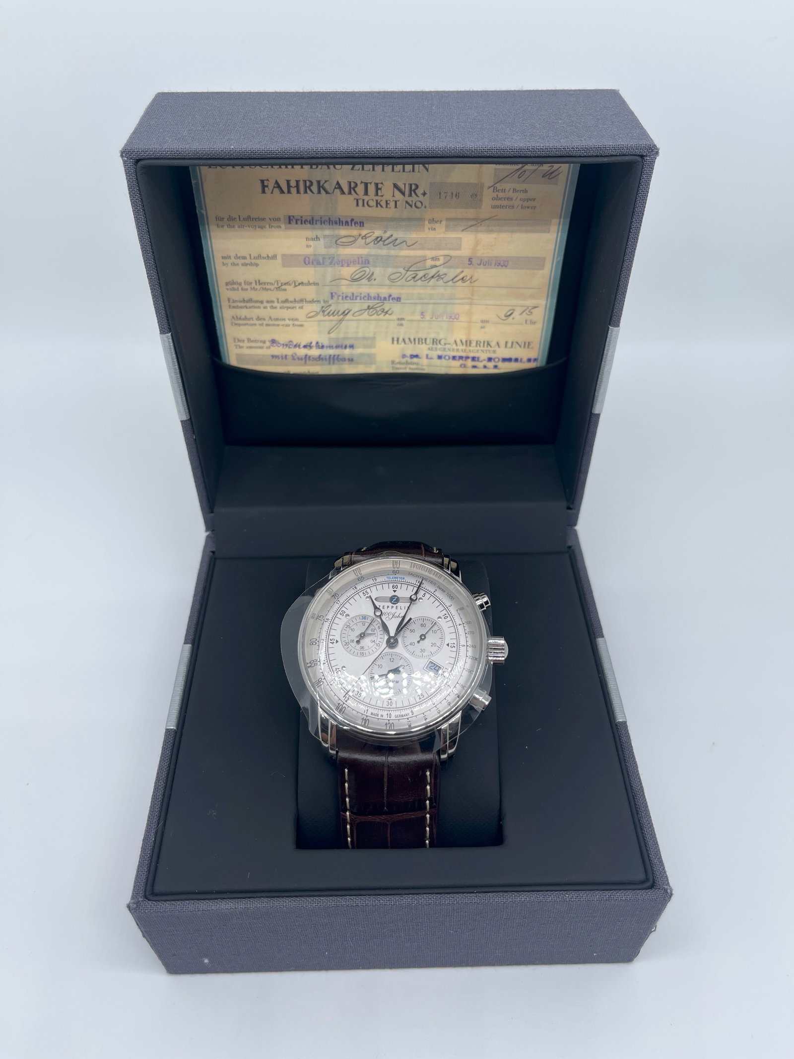 ZEPPELIN Watch 100th anniversary: ZEPPELIN Watch 100th anniversary model ivory × brown 7680-1. zeppelin watch 100 jahre 7680-1 71183 TP