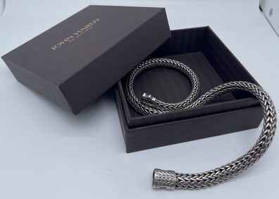 John Hardy Classic Woven Sterling Silver Necklace Chain