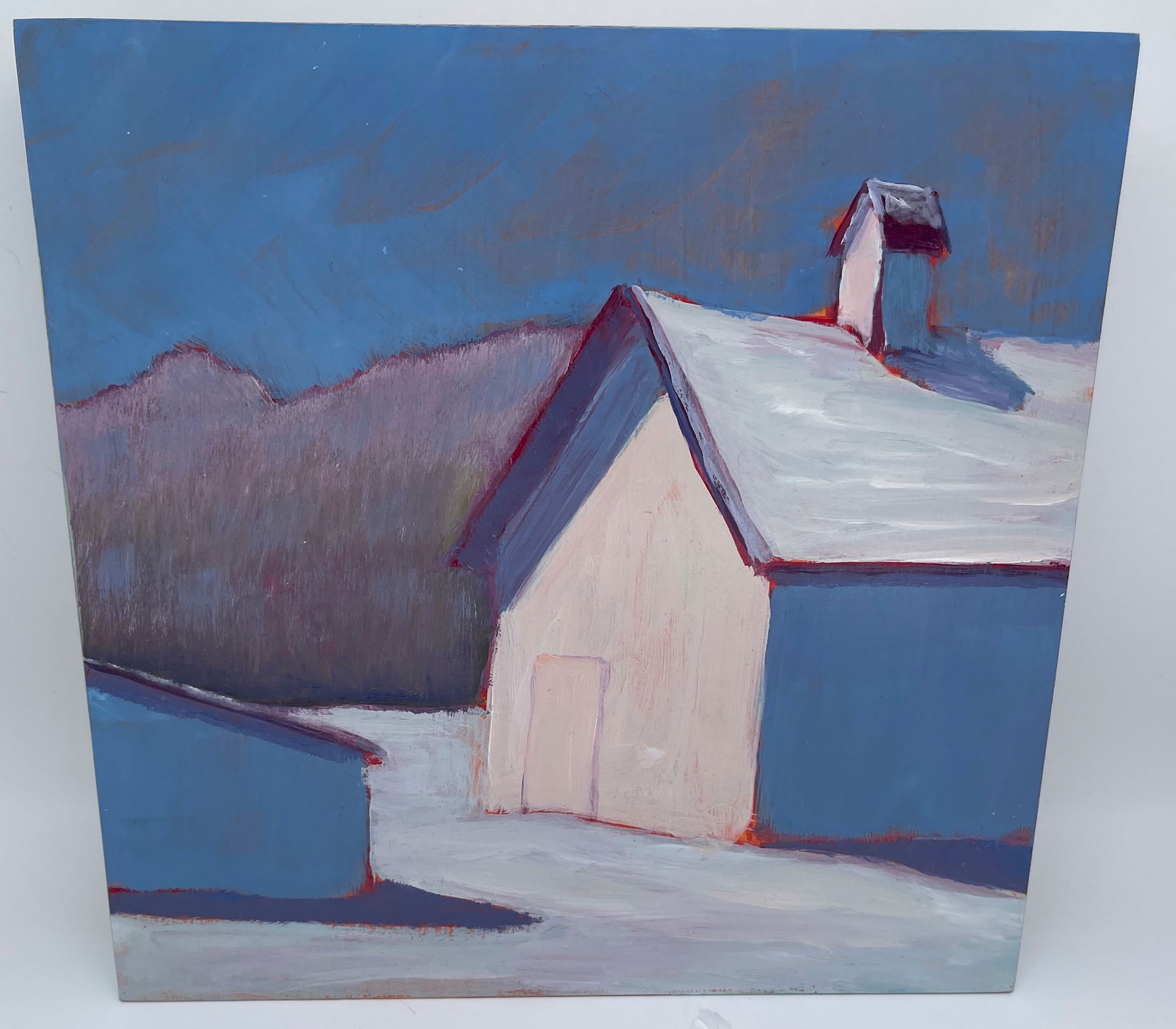 CAROL C. YOUNG - WINTER WONDERLAND: CAROL C. YOUNG - WINTER WONDERLAND. 2023. PAINTING ON WOODEN FRAME. 8 X 8 X 1. MINT. Carol Young is a contemporary artist that captures the light in her paintings with fresh and bold color choices