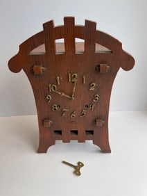 SESSIONS OAK MISSION MANTLE CLOCK