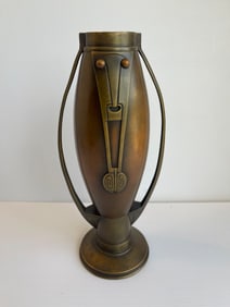 WMF GERMAN HAMMERED COPPER & BRASS VASE