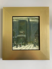 JOHAN BERTHELSEN - CITY IN SNOW 1940