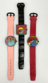 PETER MAX WATCH COLLECTION - 3 VINTAGE WATCHES