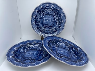 STAFFORDSHIRE AMERICAN HISTORICAL TRANSFER-PRINTED CERAMIC BOWLS
