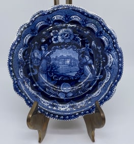 CLEWS HISTORIC BLUE STAFFORDSHIRE PLATE