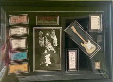 JIMI HENDRIX SIGNATURE WALL DISPLAY