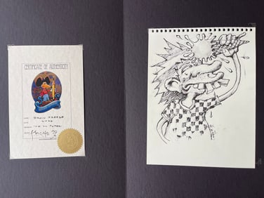 ORIGINAL STANLEY MOUSE ICE CREAM KID DRAWING - BRAIN FREEZE