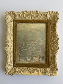 JOHAN BERTHELSEN - OIL PAINTING - TREE IN WINTER