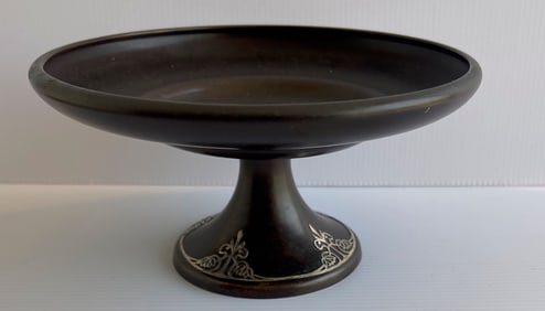 Heintz Sterling on Bronze Compote Tazza - 1920