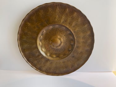 16" Round Armen Hairenian Hammered Copper Tray - RARE
