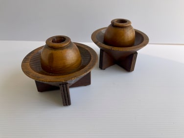 Prairie School Candlestick Holders - c1910
