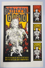 GRATEFUL DEAD 1995 UNCUT PROOF - BURNING SKELETON