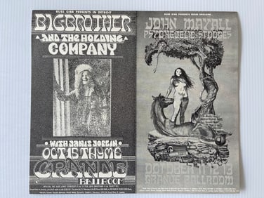 OUTSTANDING UNCUT GRANDE BALLROOM CARD - BIG BROTHER - JOHN MAYALL