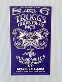 TROGGS AND MC5 GRANDE BALLROOM POSTCARD