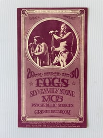 FUGS, SLY, MC5 GRANDE BALLROOM POSTCARD
