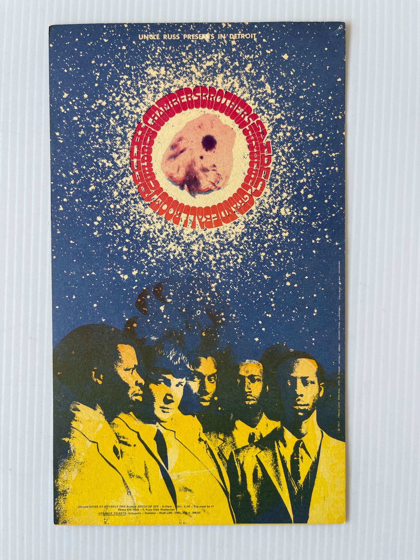 CHAMBER BROTHERS GRANDE BALLROOM POSTCARD: CHAMBER BROTHERS GRANDE BALLROOM POSTCARD