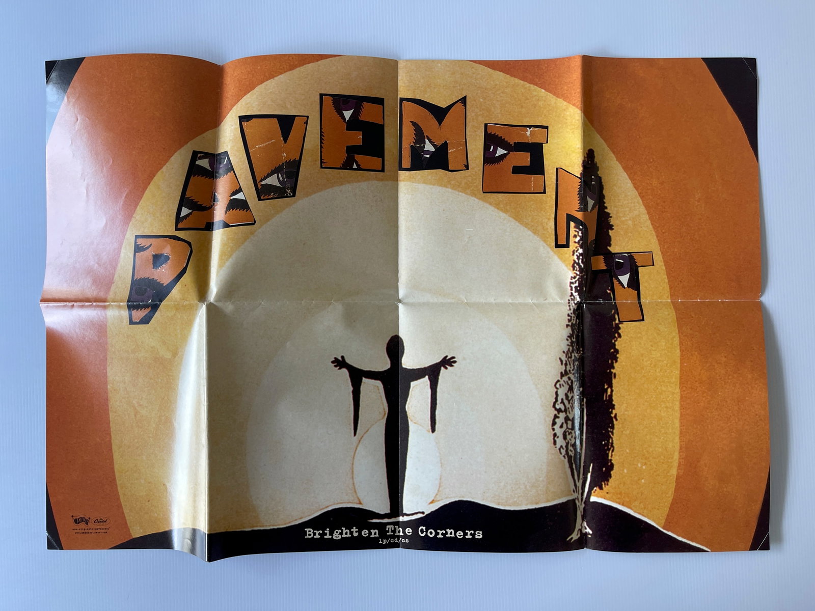 PAVEMENT POSTER: PAVEMENT POSTER FOLDED AS DISTRIBUTED TO RECORD STORES