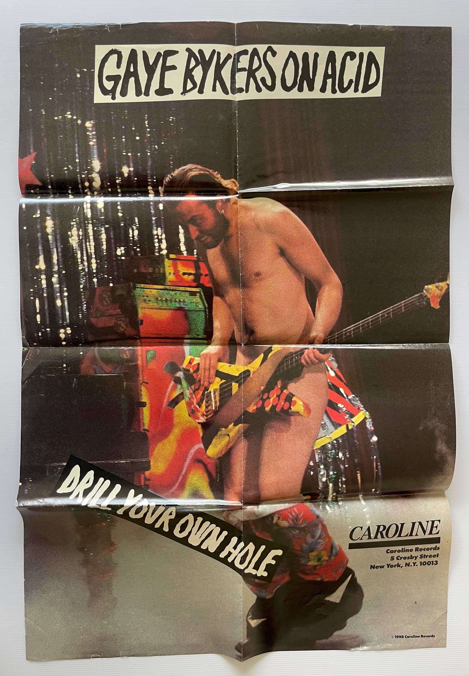 GAYE BIKERS ON ACID POSTER: GAYE BIKERS ON ACID POSTER FOLDED AS DISTRIBUTED TO RECORD STORES