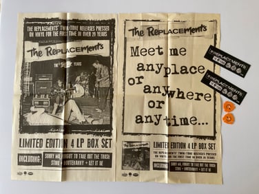 KILLER THE REPLACEMENTS POSTER SET WITH GOODIES