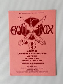 LAMB AT FILLMORE WEST HANDBILL