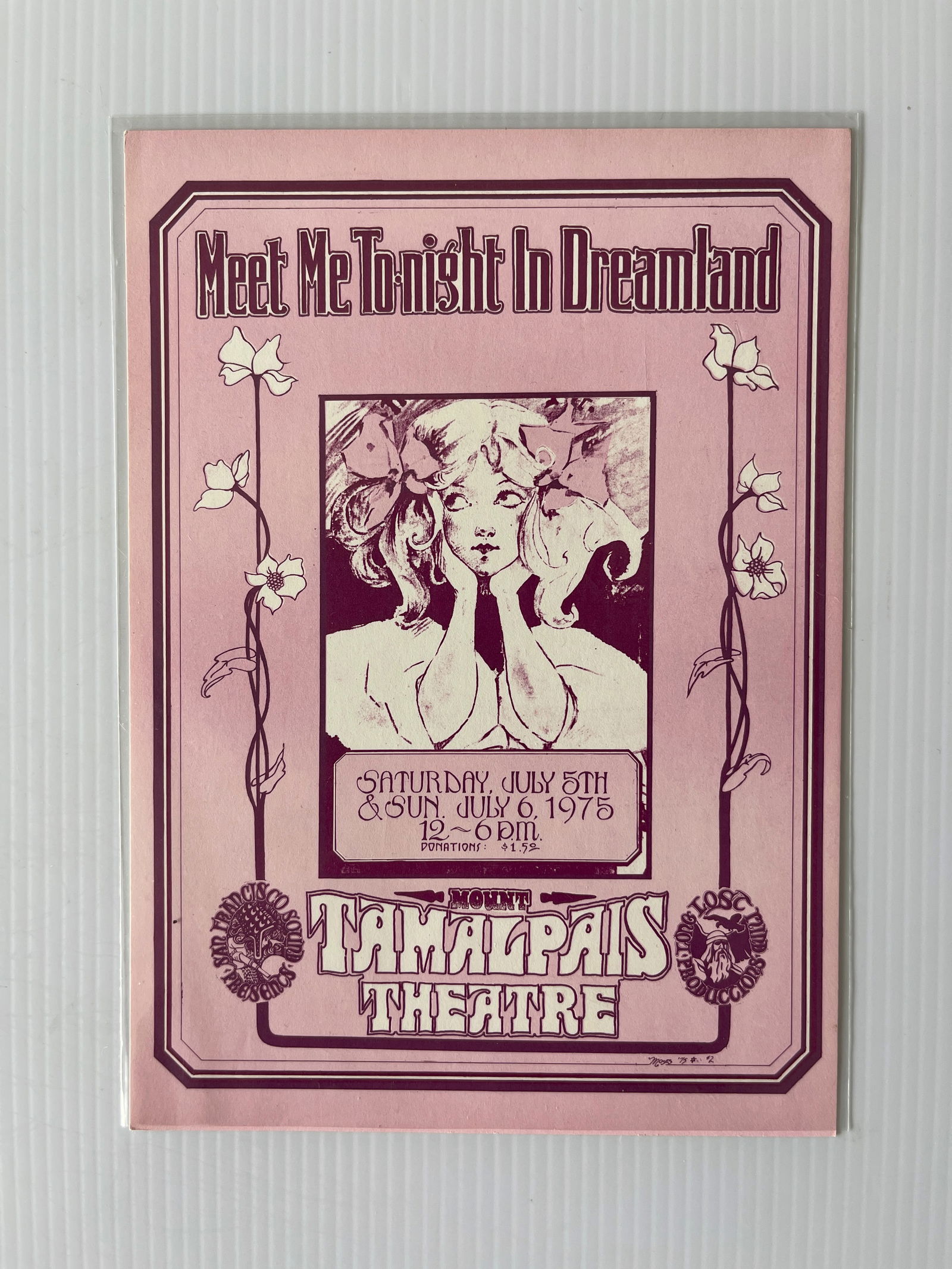 MOUNT TAMALPAIS THEATER 1975 POSTCARD: MOUNT TAMALPAIS THEATER 1975 POSTCARD