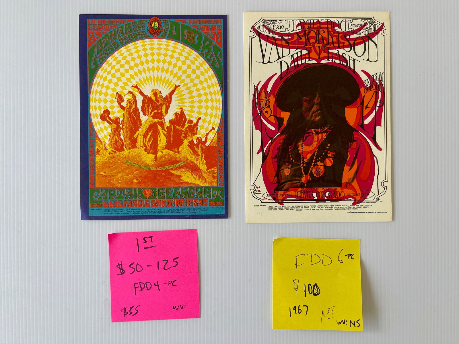 FAMILY DOG DENVER CARD SET  - DOORS AND VAN MORRISON (1 of 2)