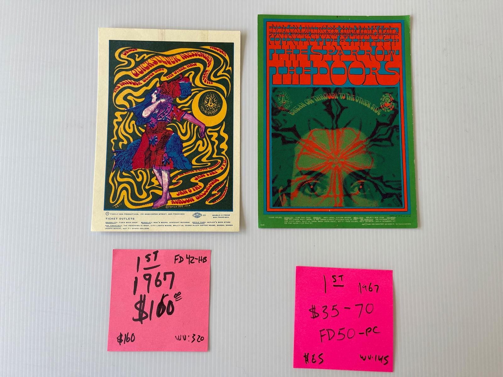 FD42 - FD50 - QUICKSILVER AND DOORS POSTCARDS (1 of 2)