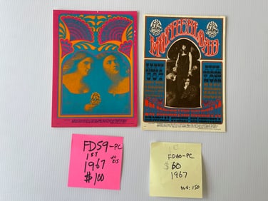 FD59 - FD60 - IRON BUTTERFLY AND BIG BROTHER POSTCARDS