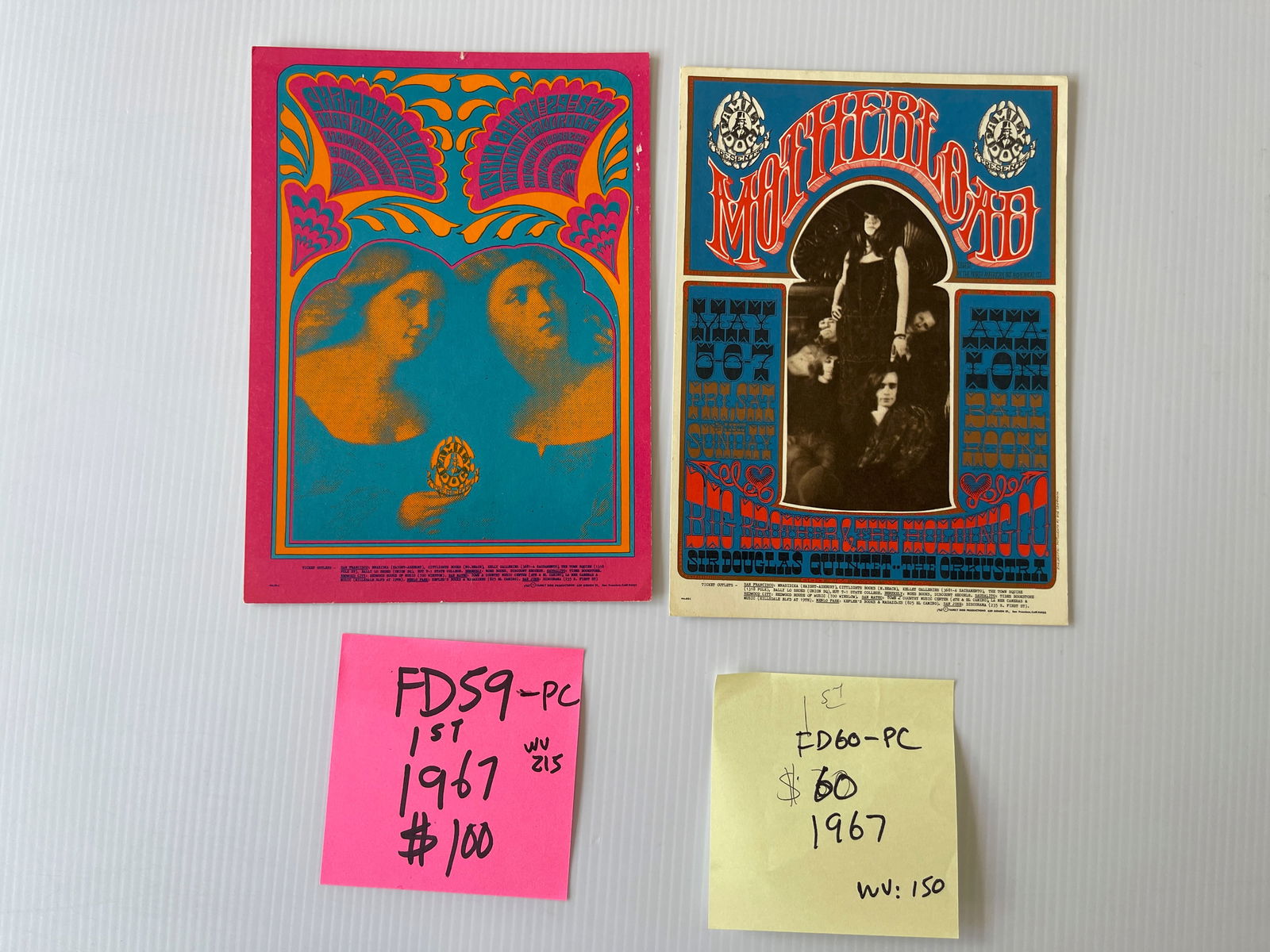 FD59 - FD60 - IRON BUTTERFLY AND BIG BROTHER POSTCARDS: FD59 - FD60 - IRON BUTTERFLY AND BIG BROTHER POSTCARDS