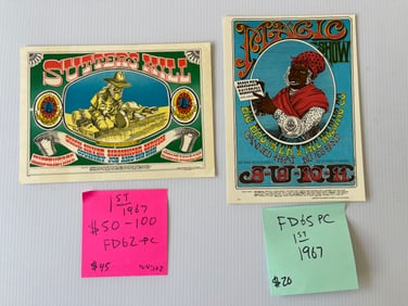 FD62 - FD65 - QUICKSILVER AND BIG BROTHER POSTCARDS