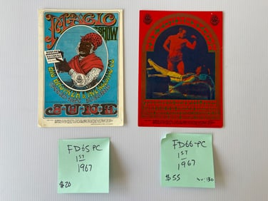 FD65 - FD66 - BIG BROTHER AND THE YOUNGBLOODS POSTCARDS