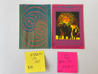 FD68 - FD70 - QUICKSILVER AND Siegel-Schwall POSTCARDS