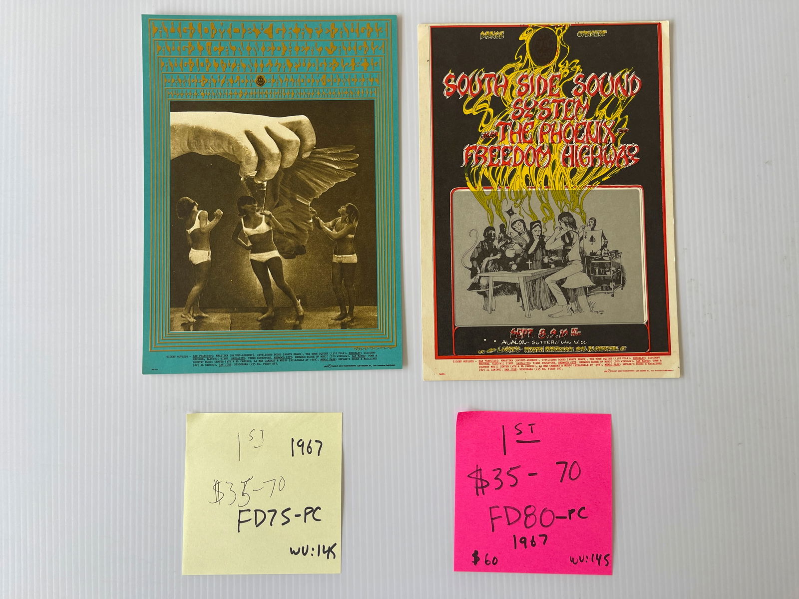FD75 - FD80 - MOBY GRAPE AND SOUTH SIDE SOUND POSTCARDS: FD75 - FD80 - MOBY GRAPE AND SOUTH SIDE SOUND POSTCARDS