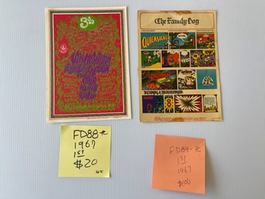 FD88 - FD89 - VAN MORRISON AND QUICKSILVER POSTCARDS
