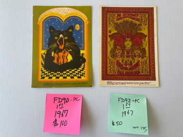 FD90 - FD92 - CANNED HEAT AND BO DIDDLEY POSTCARDS